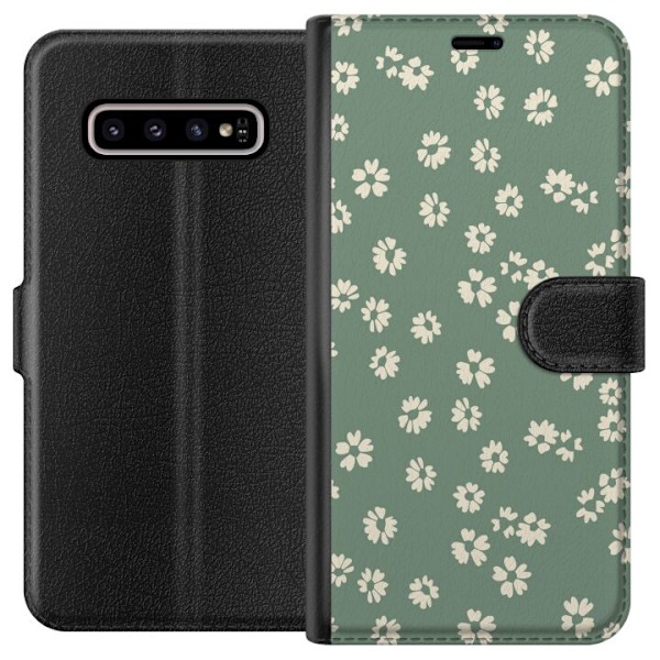 Samsung Galaxy S10+ Lompakkokotelo Kukkaisunelma - Värikäs K