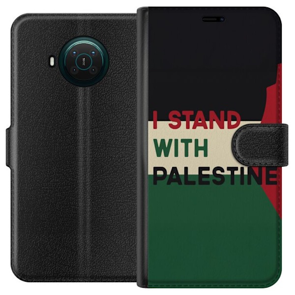 Nokia X10 Lompakkokotelo Pysähdy Palestiinan puolesta - solidaarisuussuunnittelu vahvalla viestillä