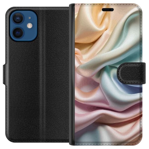 Kompatibel Tegnebogsetui til Apple iPhone 12 mini Silke