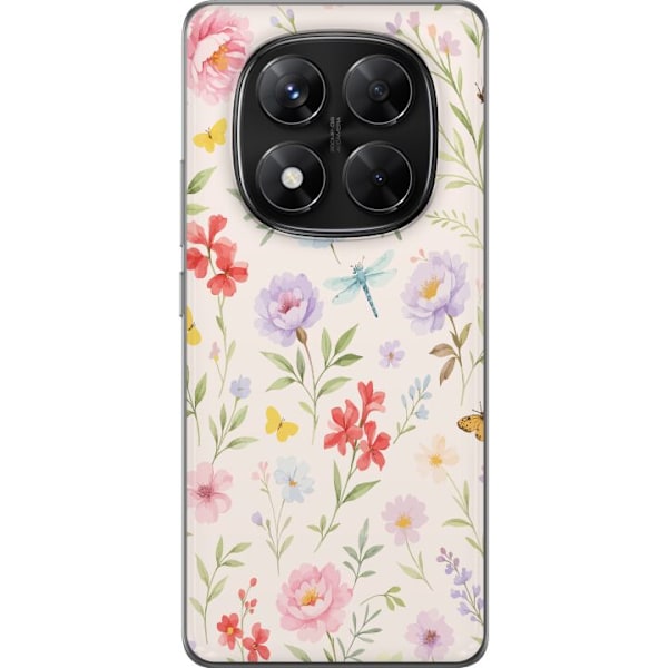 Xiaomi Redmi Note 14 Pro Gennemsigtig cover Blomster