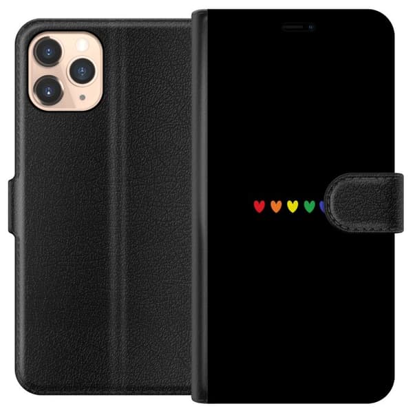 Kompatibel Tegnebogsetui til Apple iPhone 11 Pro Stolt Hjerter