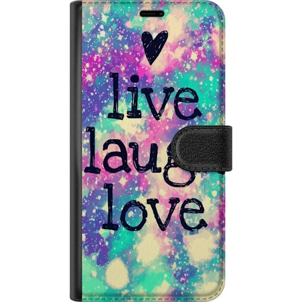 Motorola Moto G85 Lompakkokotelo Live Laugh Love