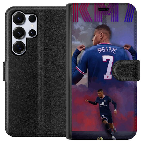 Samsung Galaxy S25 Ultra Tegnebogsetui MAP Fodbold Design Grafisk Mønster Moderne Sportsmotiv Trend Fodbold Populær Grafisk Stil Motiv