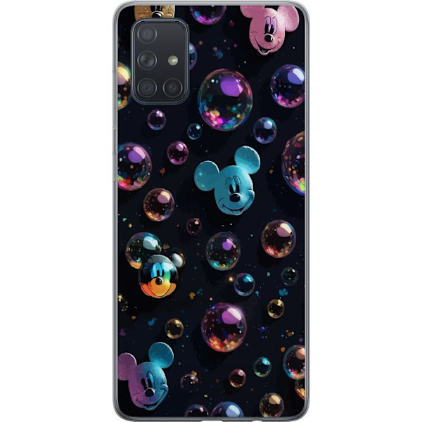 Samsung Galaxy A71 Gennemsigtig cover  Mickey Mouse Disney Bobler Design Sjovt Motiv Populær Disneyfigur Tegneserie Børneklassiker