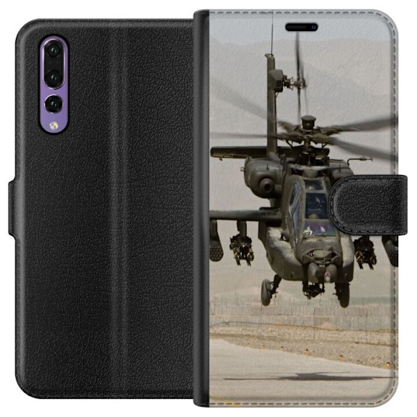 Huawei P20 Pro Plånboksfodral AH-64 Apache Attack Helicopter