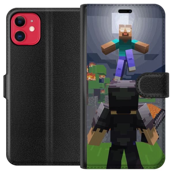 Kompatibel Tegnebogsetui til Apple iPhone 11 Minecraft