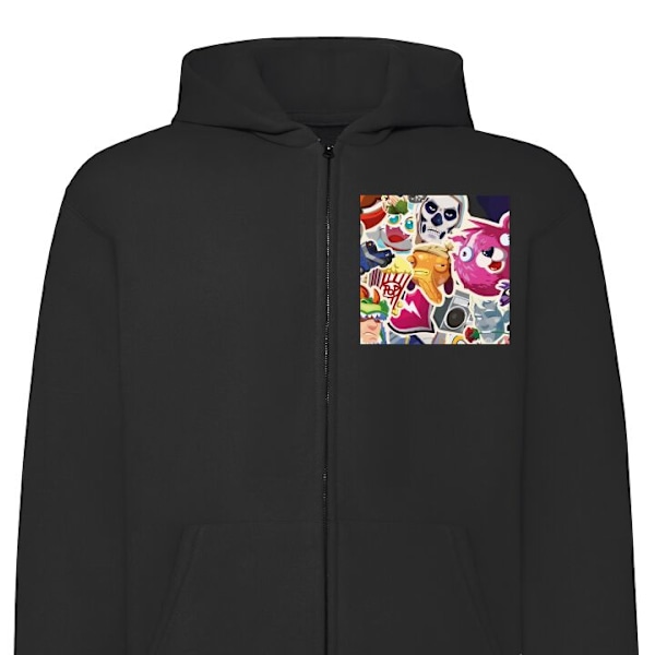 Zip-Hoodie | Huvtröja med Dragkedja för Vuxna Fortnite svart XL