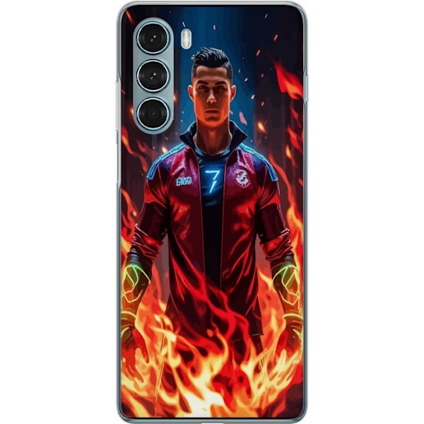 Motorola Moto G200 5G Läpinäkyvä kuori Ronaldo Inferno - ja