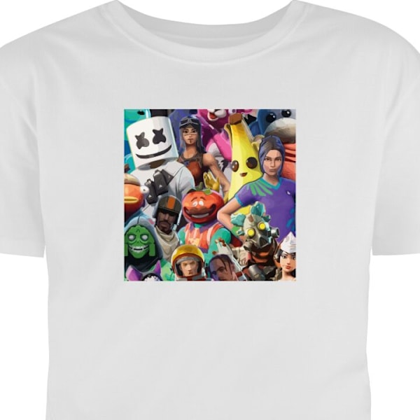 Barn-T-shirt | Bekväm T-shirt för Barn Fortnite vit 1-2 År