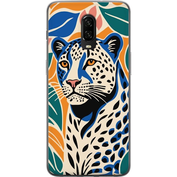 OnePlus 6T Gennemsigtig cover Majestætiske Leopard