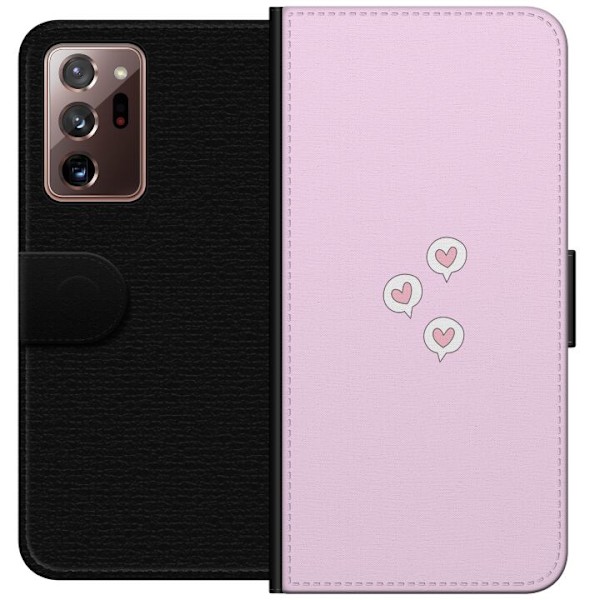 Samsung Galaxy Note20 Ultra Lompakkokotelo Sydämet kuplissa