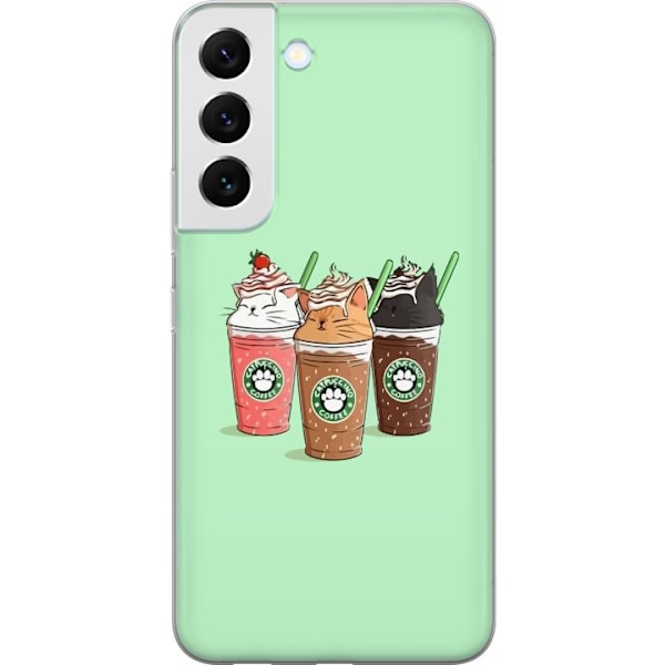 Samsung Galaxy S22 5G Gennemsigtig cover Catpuccino