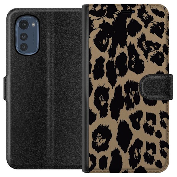 Motorola Moto E32s Plånboksfodral Leopard