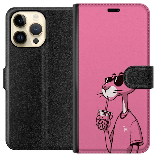 Apple iPhone 14 Pro Max Lommeboketui Pink Panter Drink