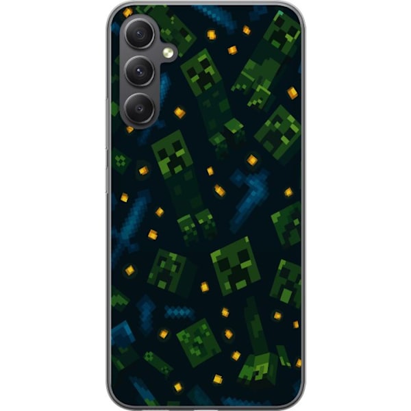 Samsung Galaxy A15 5G Läpinäkyvä kuori Minecraft Dungeons Mob