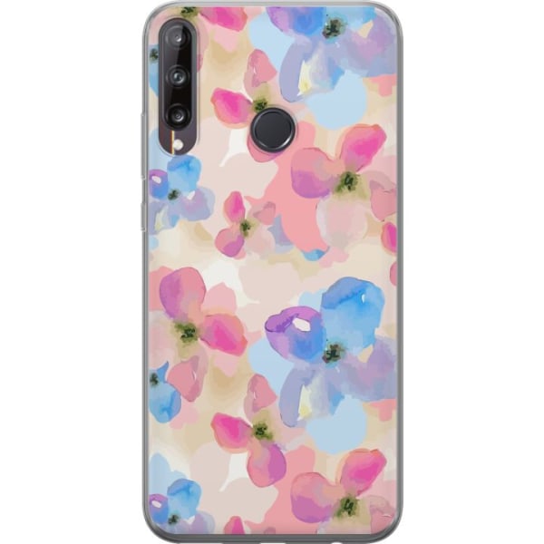 Huawei P40 lite E Gennemsigtig cover Blomsterlykke