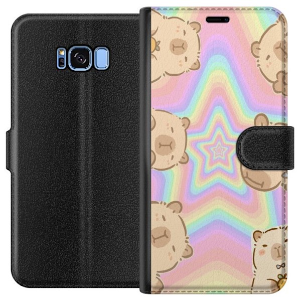 Samsung Galaxy S8 Lompakkokotelo Kawaii Capybara Galaxy Söpö Anime Eläin Avaruusteema Kawaii Trendi Lahja TikTok-suunnittelu