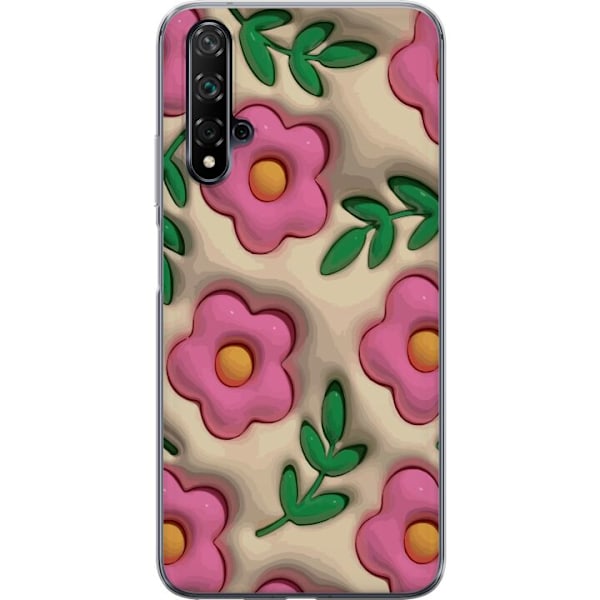 Huawei nova 5T Gennemsigtig cover Boblende Blomster