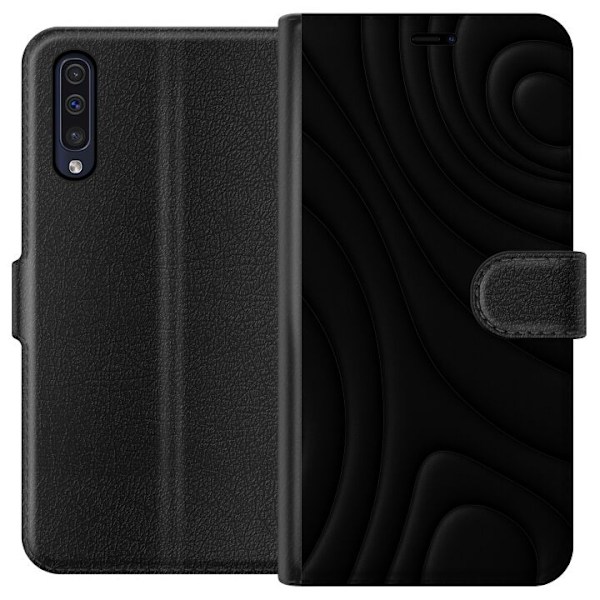 Samsung Galaxy A50 Plånboksfodral Black Waves