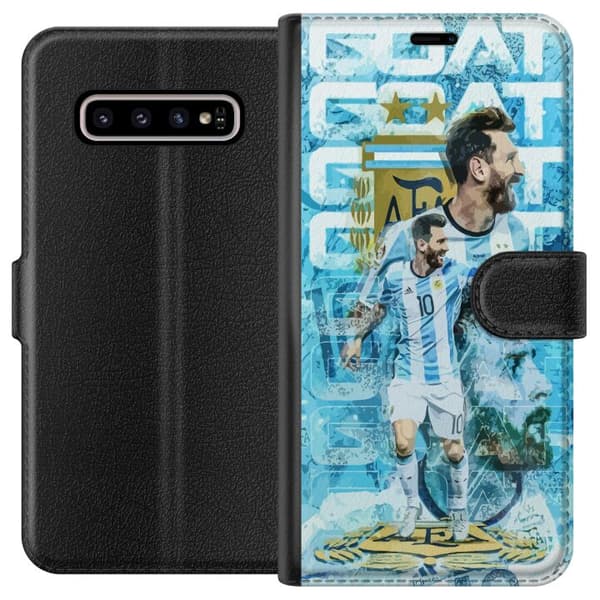 Kompatibelt Lommeboketui til Samsung Galaxy S10+ Messi