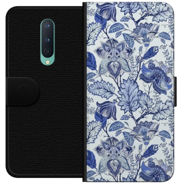 OnePlus 8 Plånboksfodral Blommor Blå...