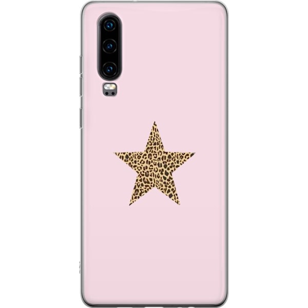 Huawei P30 Genomskinligt Skal Leopard stjärna