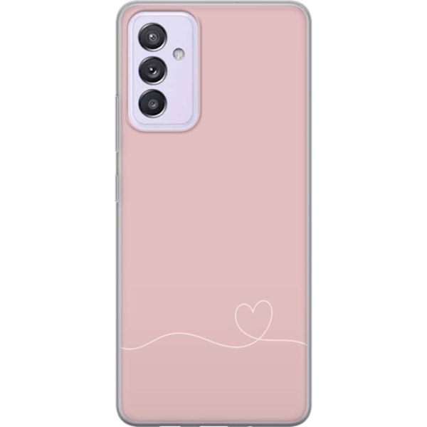 Samsung Galaxy A82 5G Gennemsigtig cover Lyserød Hjerne Desig