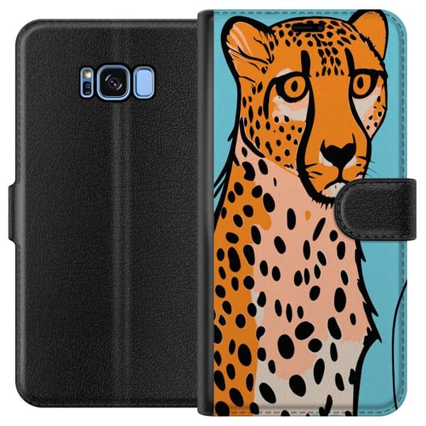 Kompatibelt Lommeboketui til Samsung Galaxy S8 Overrasket Leopard