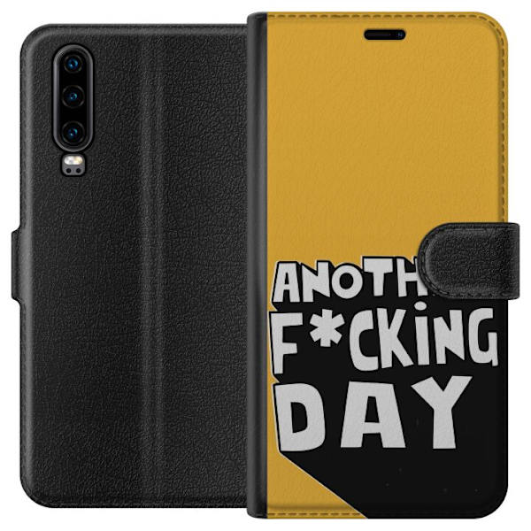 Huawei P30 Tegnebogsetui Another Day Tekstmotiv Humor Streetwear Grafisk Rå Stil Populært Livsstil By Mode Design