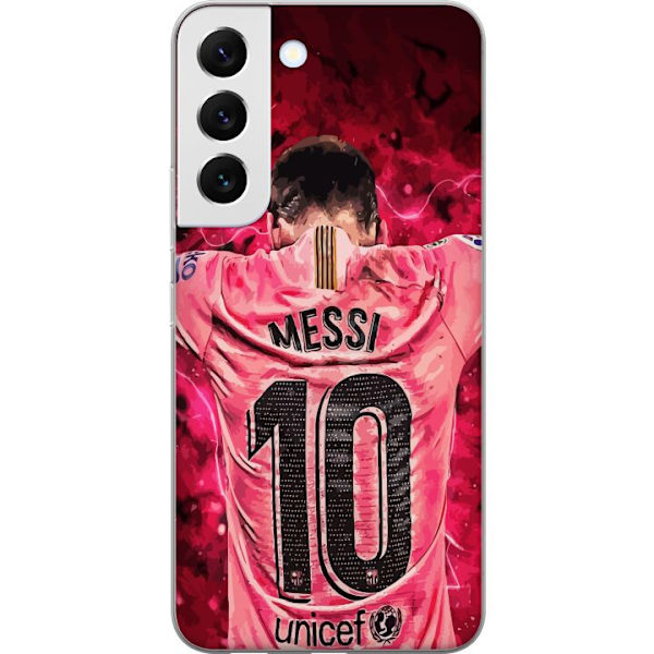 Samsung Galaxy S22+ 5G Läpinäkyvä kuori Messi Jalkapallo Barcelona Argentiina Motivoiva Legendaarinen Pelaaja FC Barcelona Numero 10 Urheilu Jalkap
