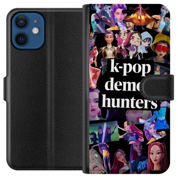 Kompatibel Tegnebogsetui til Apple iPhone 12 mini KPop Demon Hunters glow edition-samlerobjekt