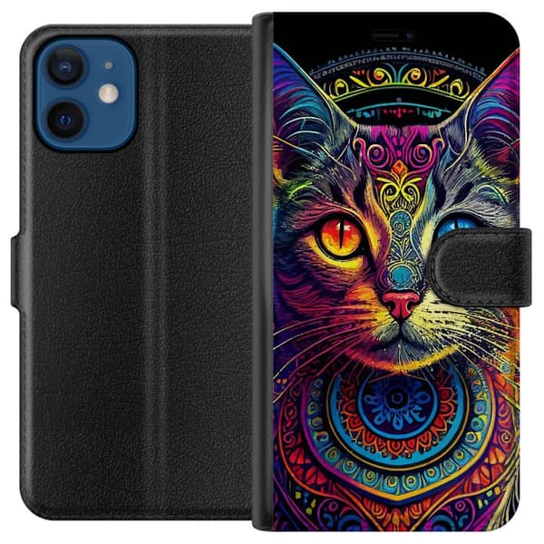 Kompatibel Tegnebogsetui til Apple iPhone 12 mini Kat