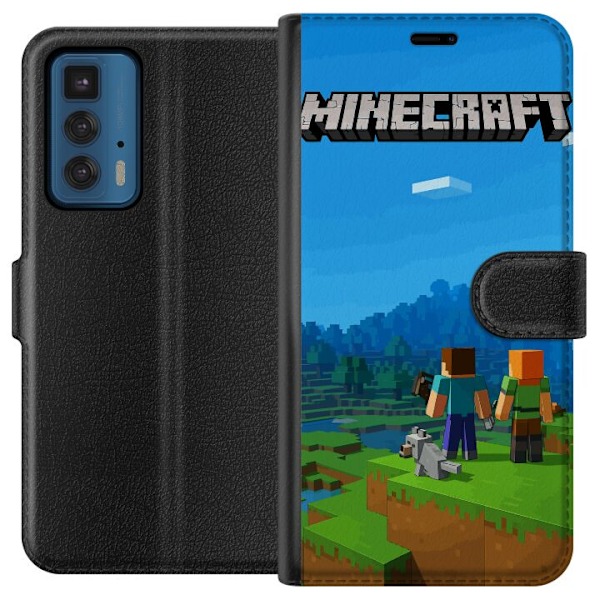 Motorola Edge 20 Pro Plånboksfodral Minecraft Key Art