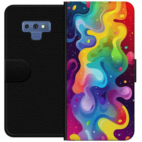 Samsung Galaxy Note9 Plånboksfodral Color Splash Abstrakt Konst Design Färgstarkt Mönster Modern Populär Väggkonst Grafiskt Trend