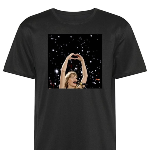 Treeni T-paita | Urheilu T-paita Aikuisille Taylor Swift musta XX-Large