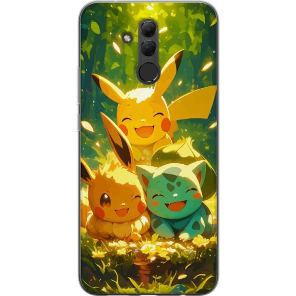 Huawei Mate 20 lite Genomskinligt Skal Pixelmonster spelstil – färgstark design för retroälskande gamers