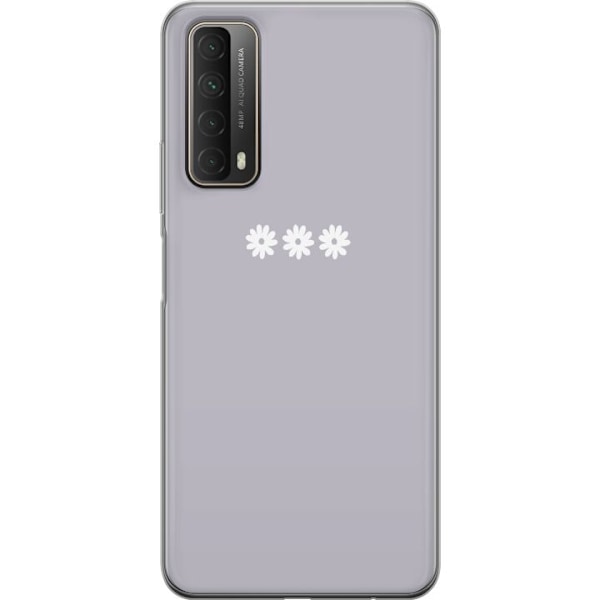 Huawei P smart 2021 Läpinäkyvä kuori Lila Blomminimalismi - tyylikäs kukkakuva lila taustalla
