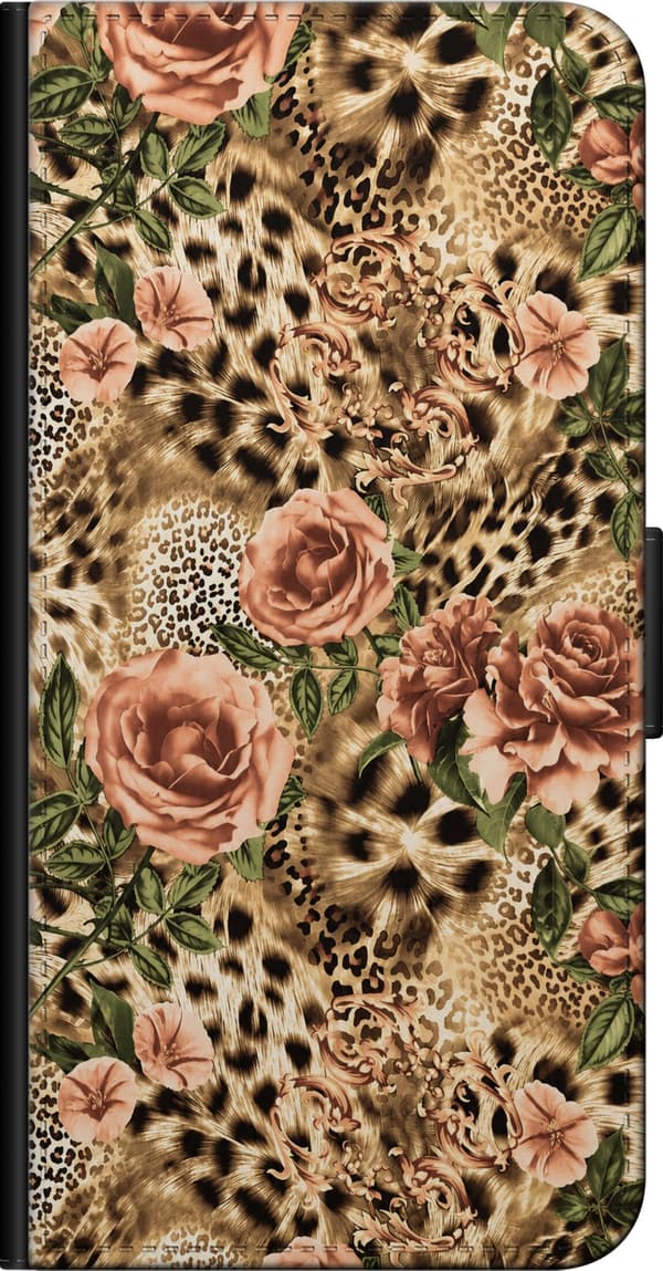 Kompatibelt Lommeboketui til Sony Xperia 5 II Brune leopardroser brun