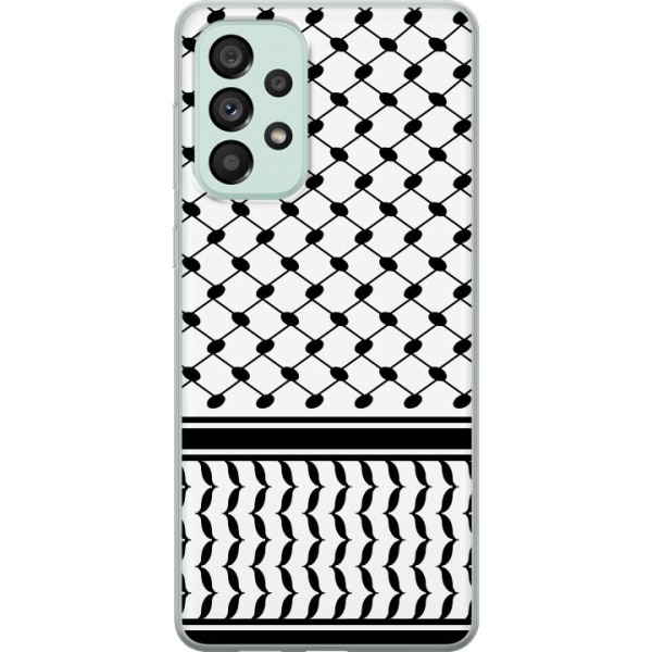 Samsung Galaxy A73 5G Gennemsigtig cover Keffiyeh mønster