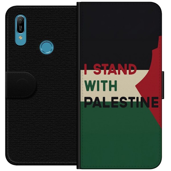 Huawei Y6 (2019) Plånboksfodral Stand with Palestine – solidaritetsdesign med starkt budskap