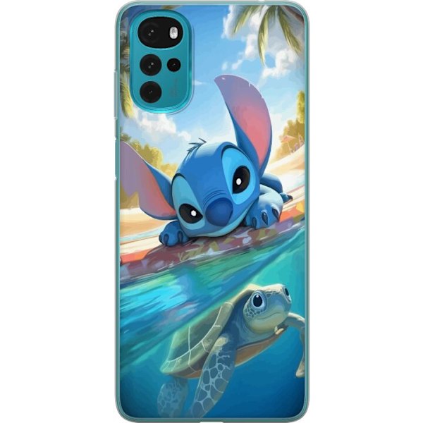 Motorola Moto G22 Läpinäkyvä kuori Stitch kilpikonnalla - s