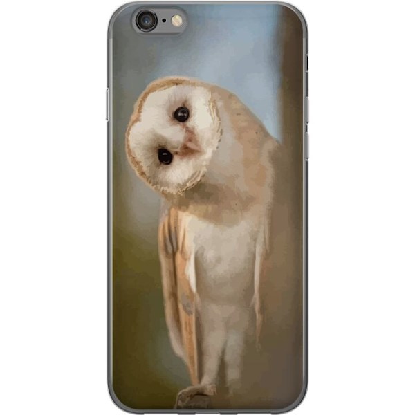 Apple iPhone 6s Genomskinligt Skal Uggla Nyfiken Blick Fågelmotiv Skog Natur Grafiskt Design Populärt Motiv Djur Tema Dekoration