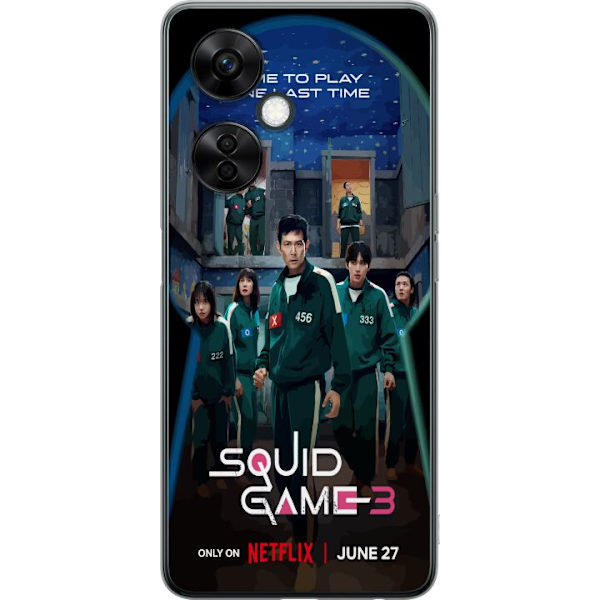 OnePlus Nord CE3 Genomskinligt Skal Squid Game Säsong 3 Seriefigurer Populärt TV Serie Motiv Ikoner Spänning Drama Asiatisk Design Trend