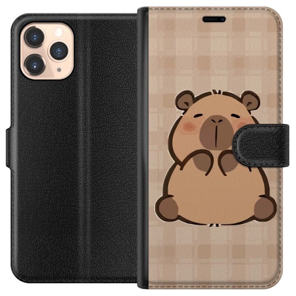 Apple iPhone 11 Pro Tegnebogsetui Mobilskal kawaii capybara flera figurer japansk stil