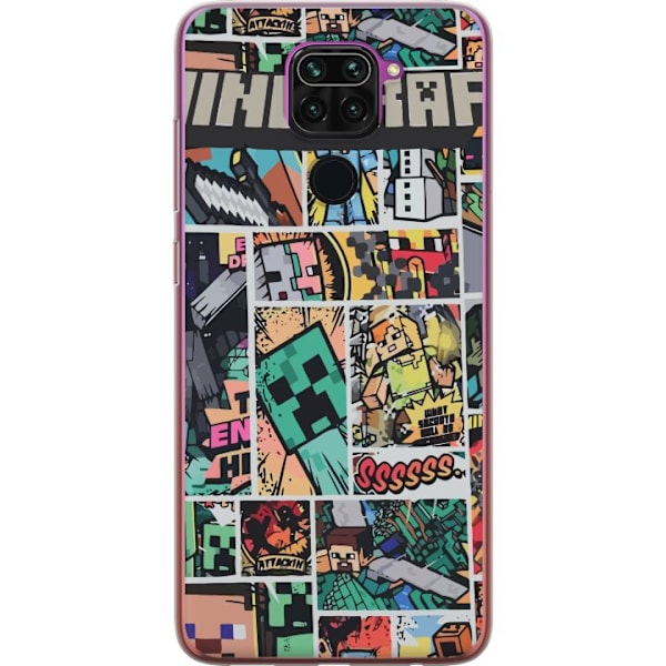Xiaomi Redmi Note 9 Gennemsigtig cover Minecraft Kunst