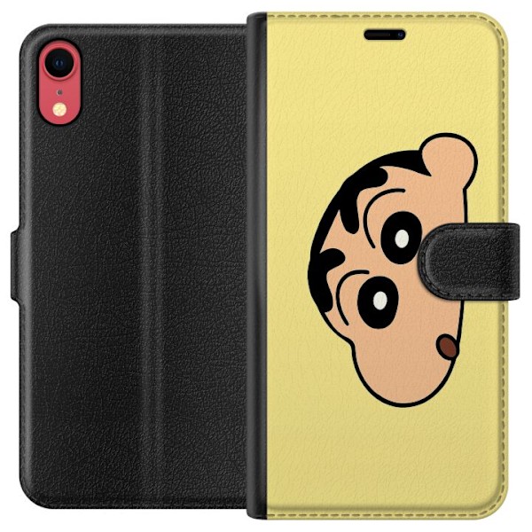 Apple iPhone XR Lompakkokotelo Peeking Shinchan