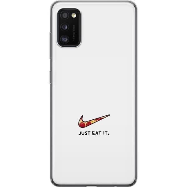 Kompatibelt Mobildeksel til Samsung Galaxy A41 Pizza med Just Eat It hvit