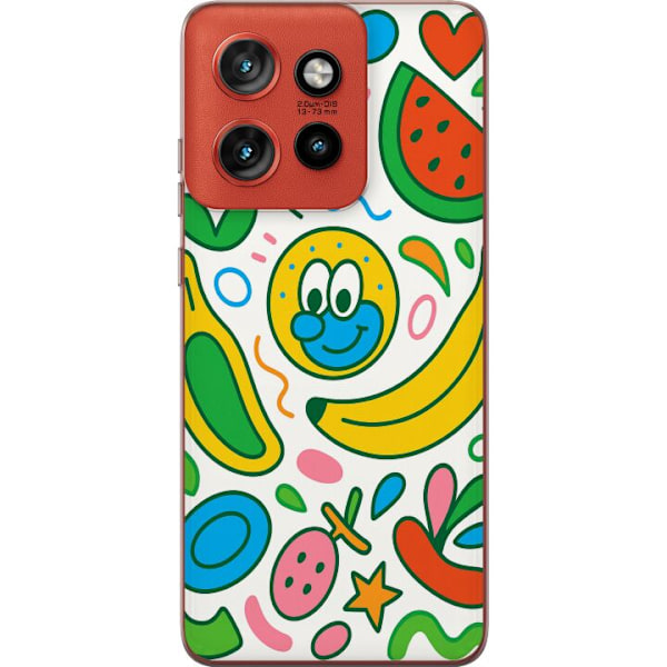 Motorola Edge 50 Neo Läpinäkyvä kuori Perhosverho