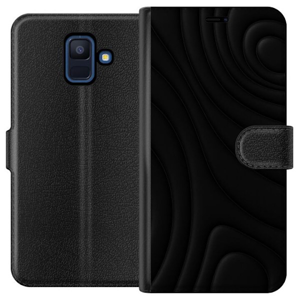Samsung Galaxy A6 (2018) Tegnebogsetui Sorte Bølger
