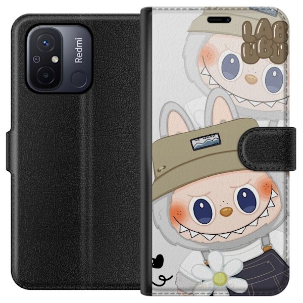 Xiaomi Redmi 12C Plånboksfodral Labubu Minimal Mood – Enkel och stilren monsterdesig